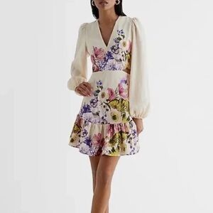 Express Long Sleeve Floral Dress